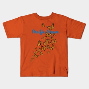 Pacific Grove California Monarch Butterflies in flight Kids T-Shirt